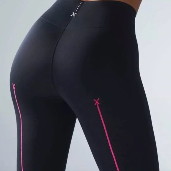 Savage Fenty Hotline High-Waist Legging Black Caviar Pink Accents Size 1x - Picture 1 of 3